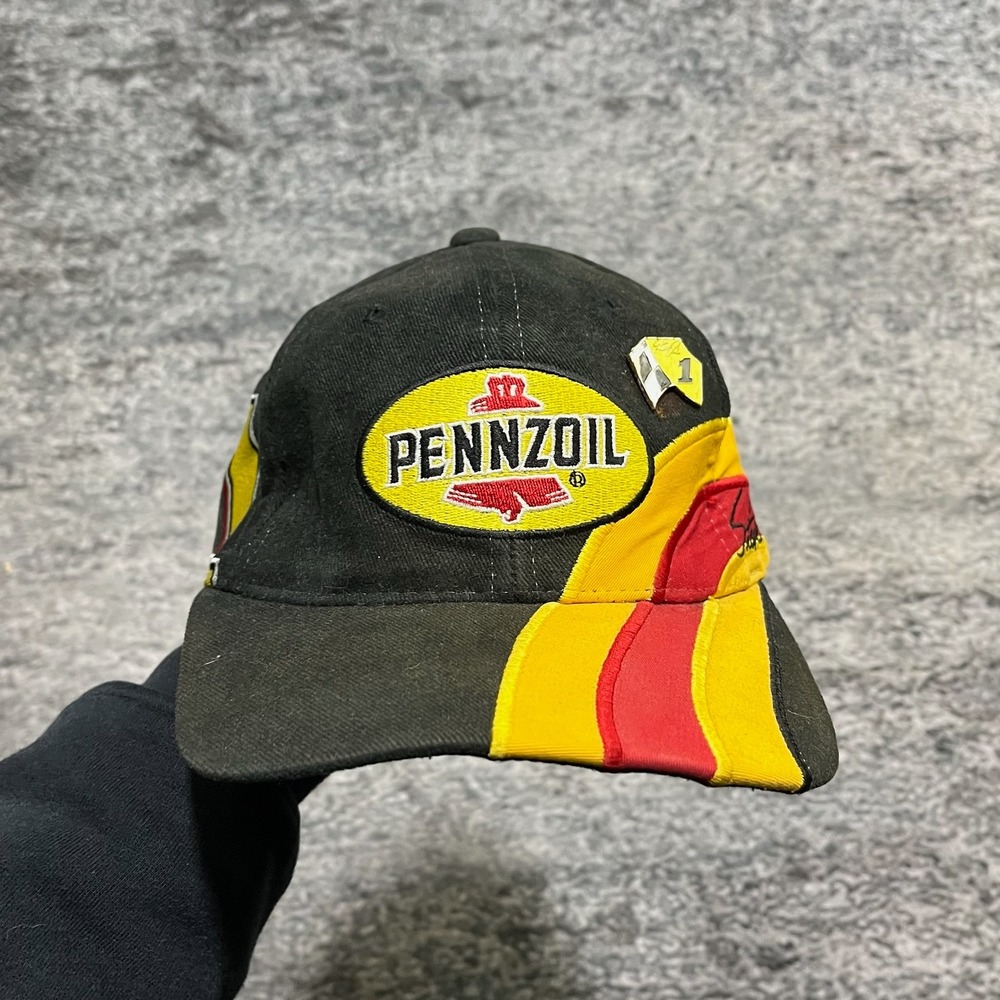 Vintage Pennzoil Hat Snap Back Chase Authentics Racing Team Hat NASCAR Black